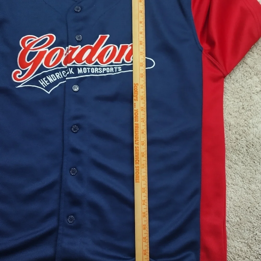 jeff gordon Nascar Chase Baseball Button Up Jersey Size XL Hendricks Motors Team